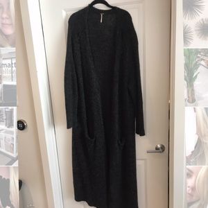 Black / Charcoal Free People Duster Cardgian
